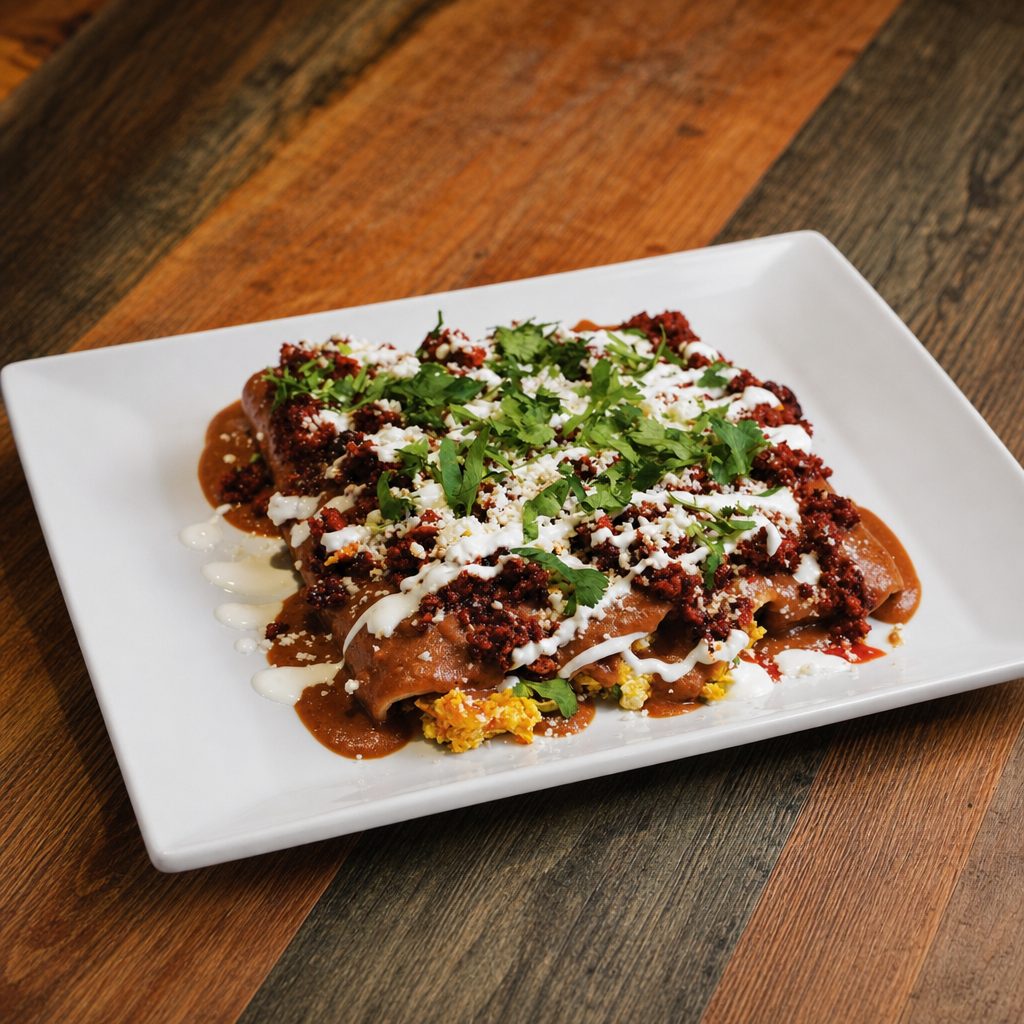 Enchiladas Santa Fe.
