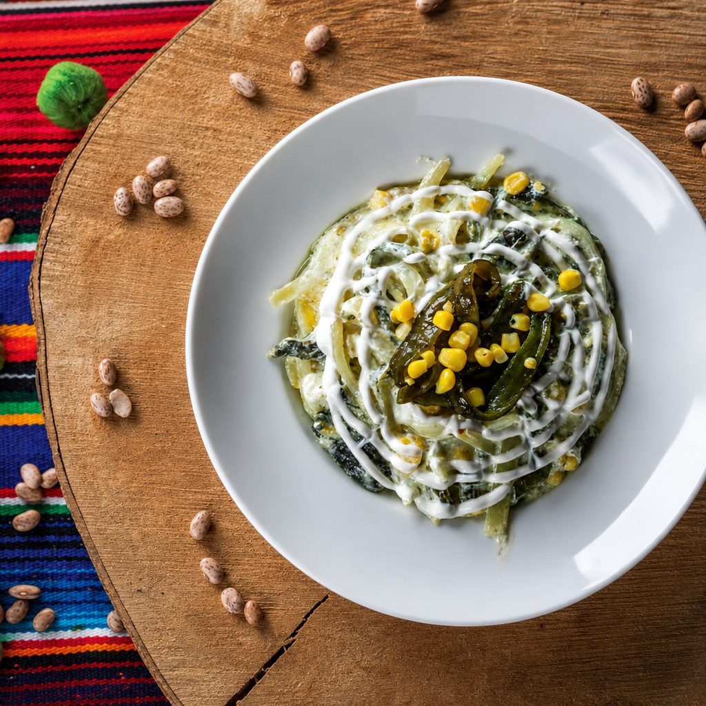 Rajas Con Crema (Peppers and Cream).