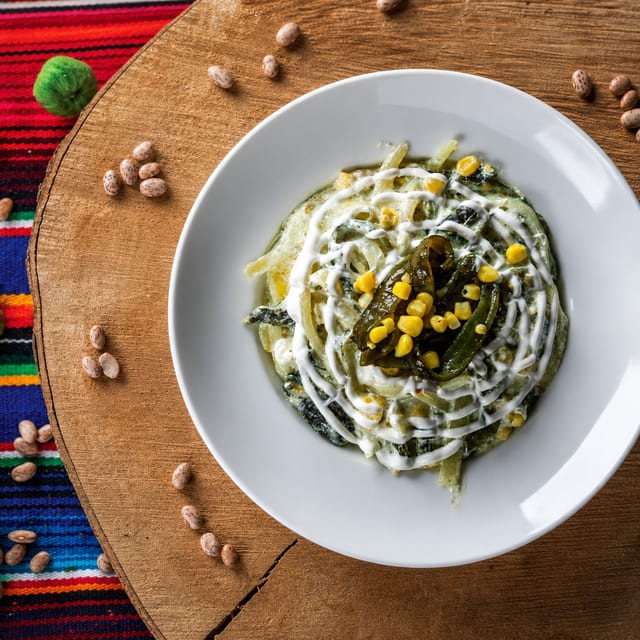 Rajas Con Crema (Peppers and Cream).