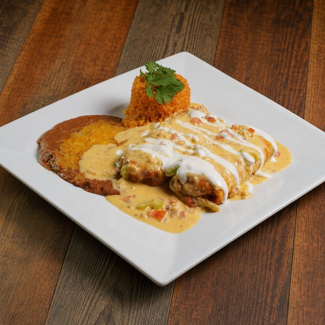 Seafood Chimichanga Dinner.
