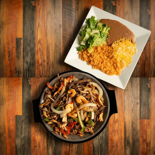 Fajitas for Two (Chicken Steak Shrimp and Carnitas).