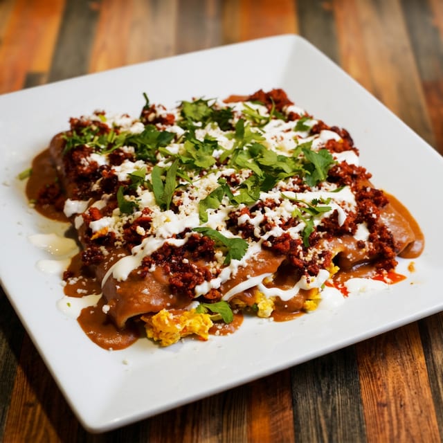 Enchiladas Santa Fe.