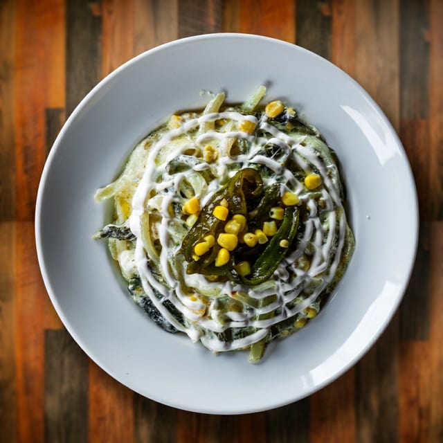 Rajas Con Crema (Peppers and Cream).