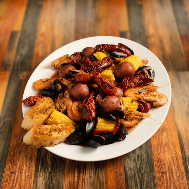 Bolsa de Mariscos / Seafood Boil.