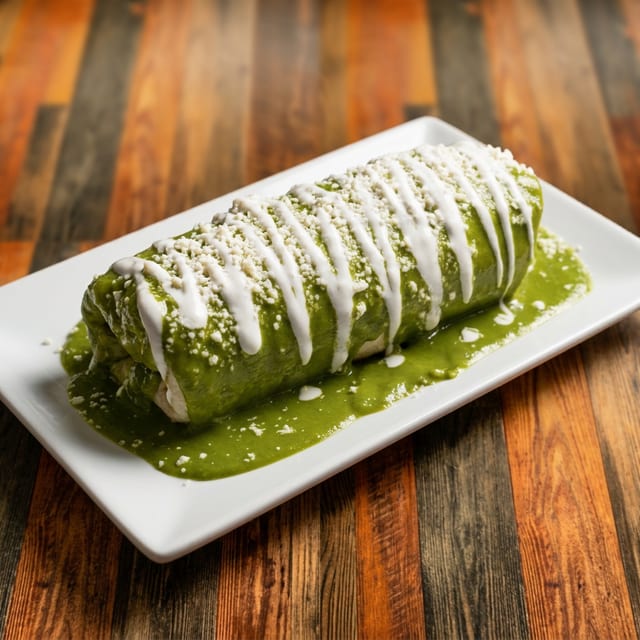 Chicken and Spinach Burrito.