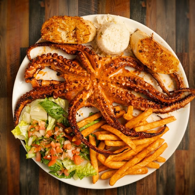 Pulpo Zarandeado.