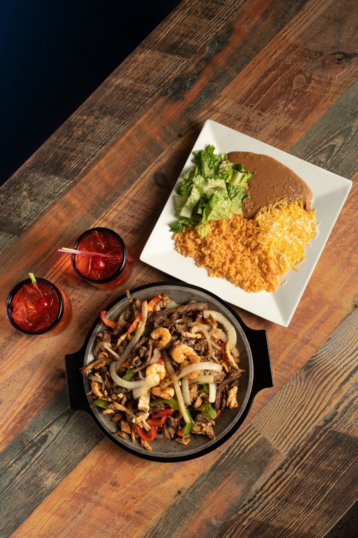 Fajitas for Two (Chicken Steak Shrimp and Carnitas)