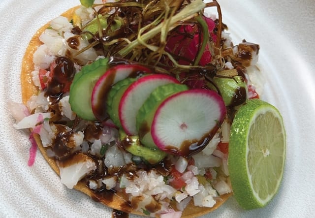 Tostada de Ceviche Vegano